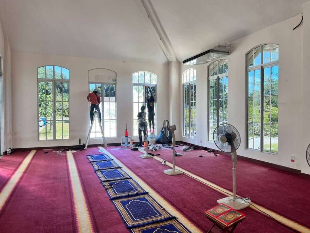 TINTED CERMIN TINGKAP MURAH KEDAI SEKOLAH MASJID JALAN CHOW KIT